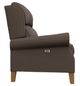 Best® Home Furnishings Customizable Joanna Leather Power Tilt Headrest High Leg Recliner with Honey Birch Legs-2