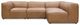 Moe's Home Collection Form Signature 4-Piece Sonoran Tan L-Shaped Modular Leather Sectional-1