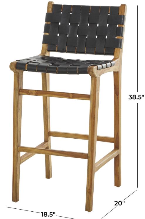 Deco Marche U Select Black/Brown Bar Stool-3