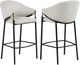 Coaster® Chadwick 2-Piece Beige/Glossy Black Sloped Arm Bar Stools-0