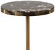 Dovetail Furniture Neve Black Side Table with Black/Brass Base-2