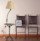 Cal® Lighting & Accessories Black Floor Lamp with Wood Tray Table-1