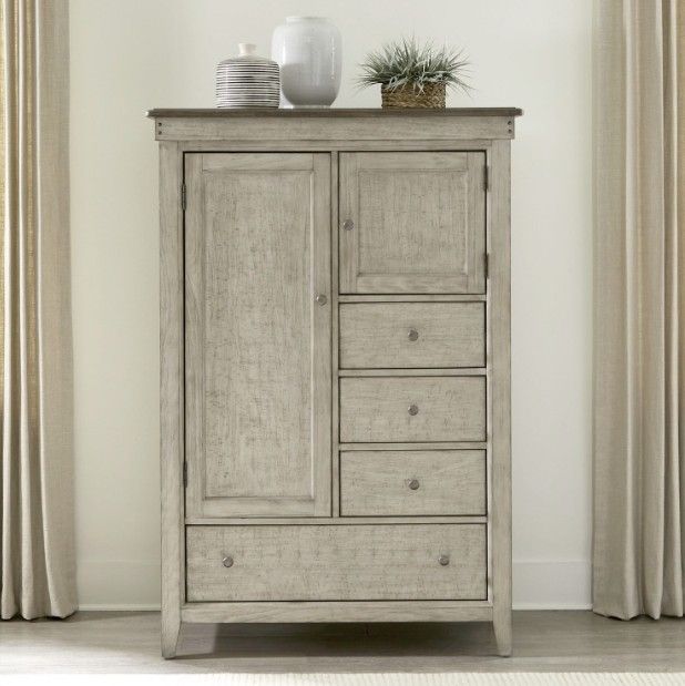 Liberty Furniture Ivy Hollow Dusty Taupe/Weathered Linen Door Chest-1