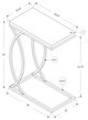 Monarch Specialties Inc. Glossy White Top with Chrome Metal Base Accent Table-3