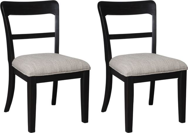 Signature Design by Ashley® Chadworth Black Upholstered Dining Side Chair-2