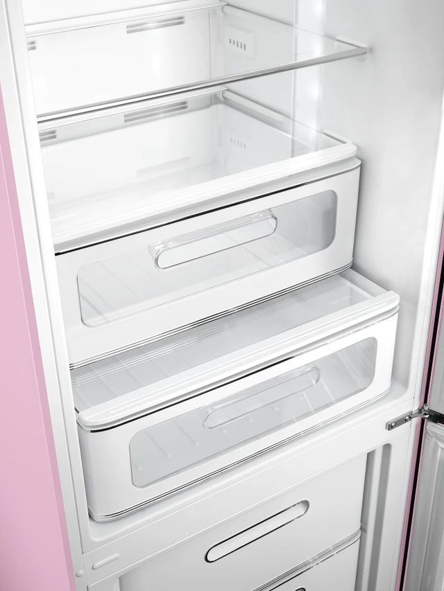 Smeg 50's Retro Style Aesthetic 11.7 Cu. Ft. Pink Bottom Freezer Refrigerator-3