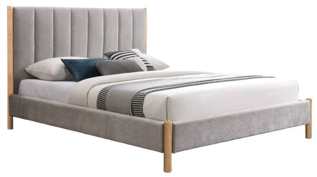 Meridian Furniture Kona Gray Full Upholstered Panel Bed-0