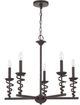 Cal® Lighting & Accessories Forbach Texture black Chandelier-0