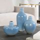 Uttermost® Celestial Frost 3-Piece Blue Vases Set-1