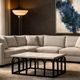 Harp & Finial® Mills Alabaster/Matte Black Torchier Floor Lamp-1
