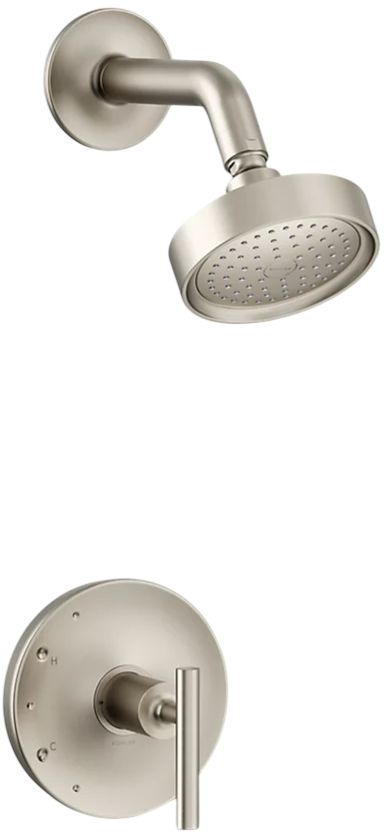 KOHLER® Purist® Rite-Temp® Vibrant Brushed Nickel 2.5 GPM Shower Trim Kit with Lever Handle-0