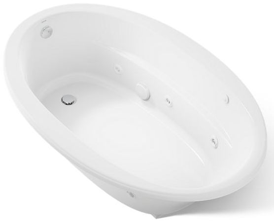 KOHLER® Sunward® White 66" x 42" Drop-In Whirlpool-0