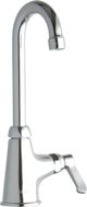 Elkay Chrome Single Hole Single Control Faucet with 4" Gooseneck Spout and 2" Lever Handle-0