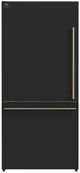 FORNO® Milano Espresso 31 in. 17.2 Cu. Ft. Black Counter Depth Bottom Freezer Refrigerator-0