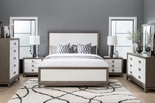 Legacy Classic Terra Luna Nightfall/White Cloud King Panel Bed-1