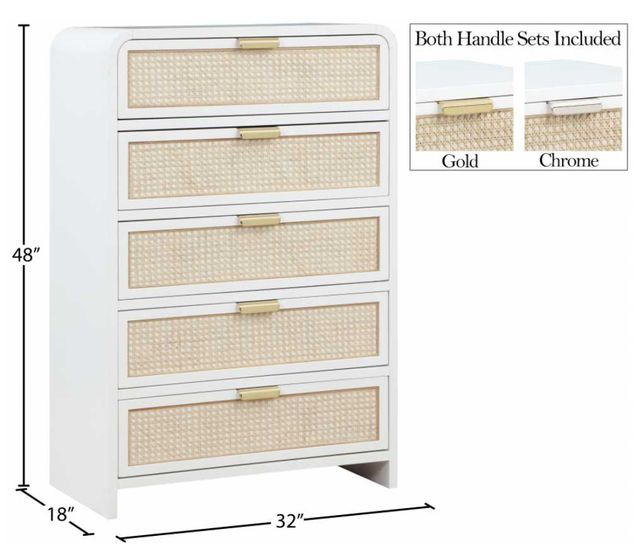 Meridian Furniture Sage White Wood Chest-2