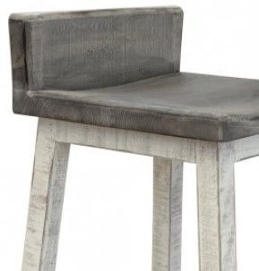 International Furniture Direct Stone Gray/White Counter Stool-1