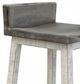 International Furniture Direct Stone Gray/White Counter Stool-1