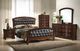 Elements International Jenny Medium Espresso Queen Upholstered Panel Bed-2