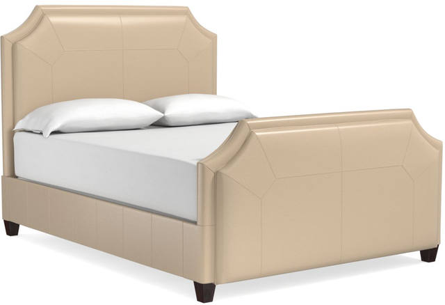 Bassett® Furniture Custom Upholstered Beds Florence Leather Clipped Corner Bed-1