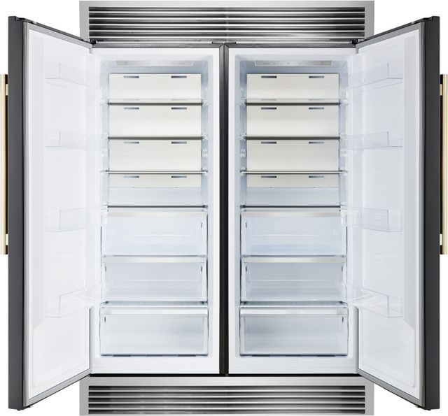 FORNO® Maderno Espresso 60" 27.2 Cu. Ft. Black Convertible Built-In Side-by-Side Refrigerator/Freezer-1