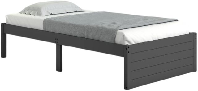 Donco Kids Dark Gray Youth Twin Super Flat Platform Bed-0