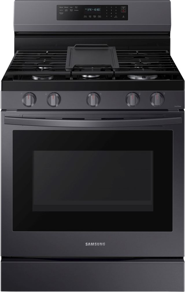 Samsung 30" Fingerprint Resistant Black Stainless Steel Smart Freestanding Gas Range-2