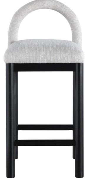 Meridian Furniture Conrad Gray/Black Upholstered Counter Stool-1