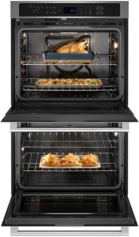 Maytag® 30” Fingerprint Resistant Stainless Steel Double Electric Wall Oven with EvenAir™ True Convection System-1