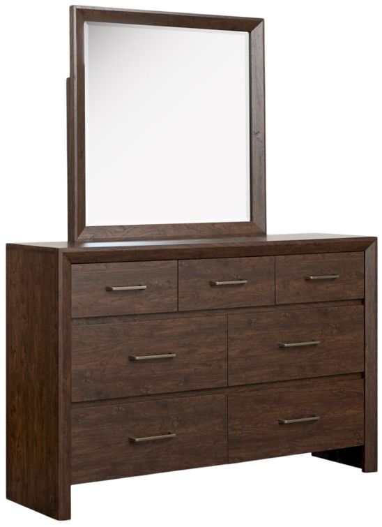 Magnussen Home® Llewellyn Columbian Walnut Dresser and Mirror-0