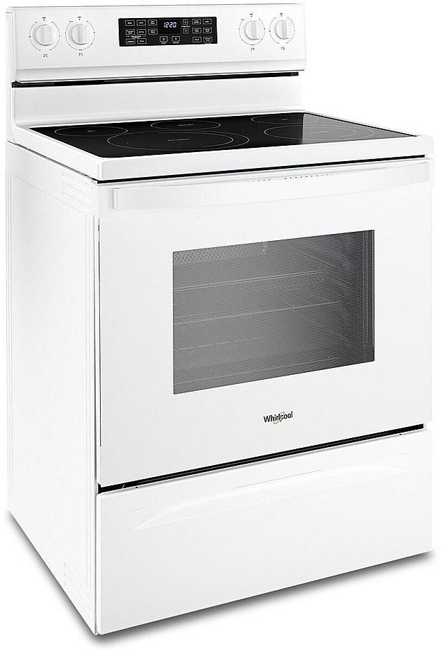 Whirlpool® 30" White Freestanding Electric Range with 5-in-1 Air Fry Oven-1