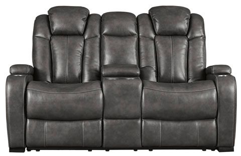 Signature Design by Ashley® Turbulance Quarry Power Reclining Loveseat-1