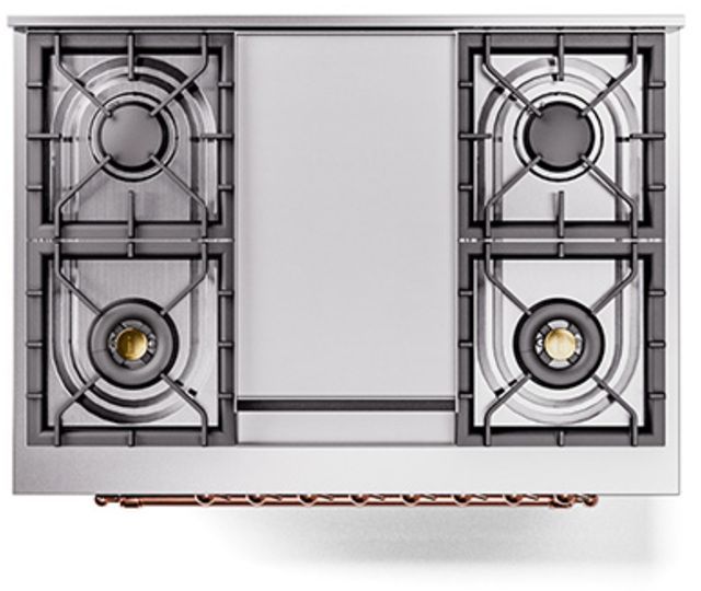 Ilve® Nostalgie II Series 36" Emerald Green Pro Style Dual Fuel Range-2