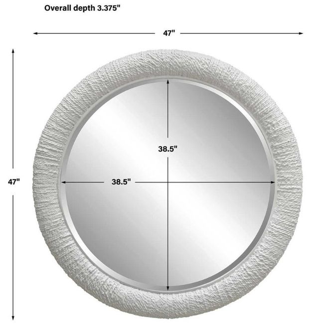 Uttermost® Mariner White Round Mirror-2