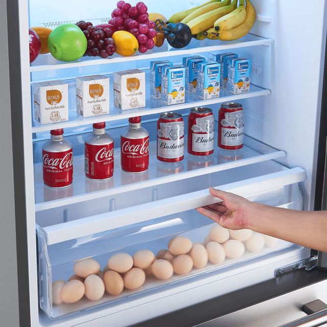 FORNO® Milano Espresso 34 in. 17.2 Cu. Ft. Stainless Steel Counter Depth Bottom Freezer Refrigerator-7