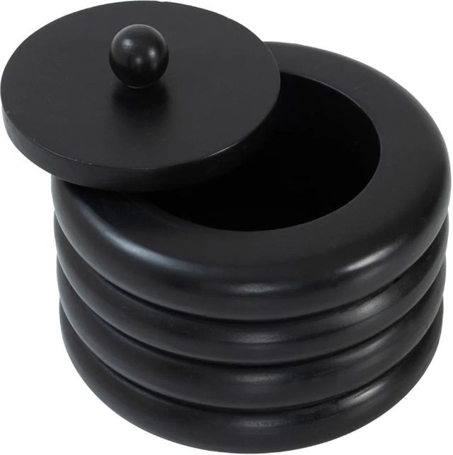 Renwil® Kara Sandblasted Black Decorative Jar-2