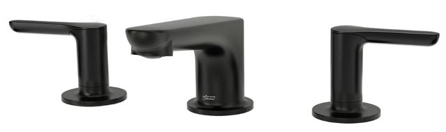 American Standard Studio® S Matte Black Widespread Low Spout 2-Handle Bathroom Faucet with Lever Handles-3