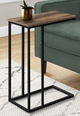 Monarch Specialties Inc. Brown Reclaimed 25"H Accent Table with Black Metal Base-2