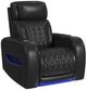 Elements International Prime Time P3 Jet Black Power Recliner with LED-0