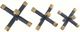 A & B Home 3-Piece Black/Gold Xylo Decorative Objects Set-0