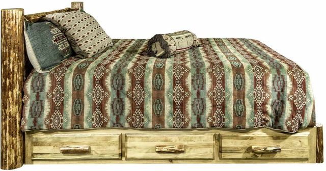 Montana Woodworks® Glacier Country Stained and Lacquered California King Platform Bed with Storage-3