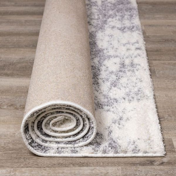 Kalora Interiors Fergus White Grey Wispy Clouds 5'3" x  7'7" Rug-4