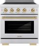 ZLINE Autograph Edition Paramount 30" Stainless Steel Pro Style Induction Range with Champagne Bronze Accents-0
