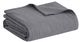 Olliix by Clean Spaces Gauze Charcoal Full/Queen 100% Cotton Lightweight Blanket-0