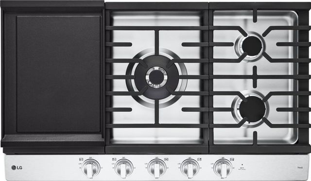 LG 36" Stainless Steel Gas Cooktop-3