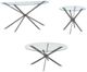 Bassett Mirror Deen Glass Top Console Table with Gunmetal Base-1