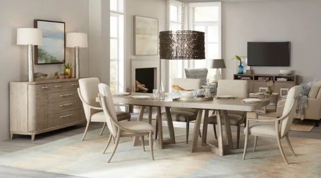 Hooker® Furniture Affinity Greige Sand Blasted/Kurtz Linen Upholstered Dining Side Chair-3