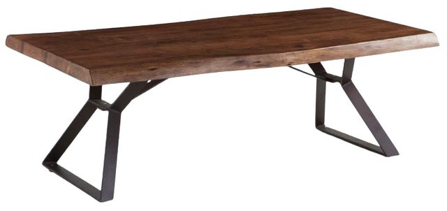 Home Trends & Design London Loft Antique Zinc/Walnut Coffee Table-0