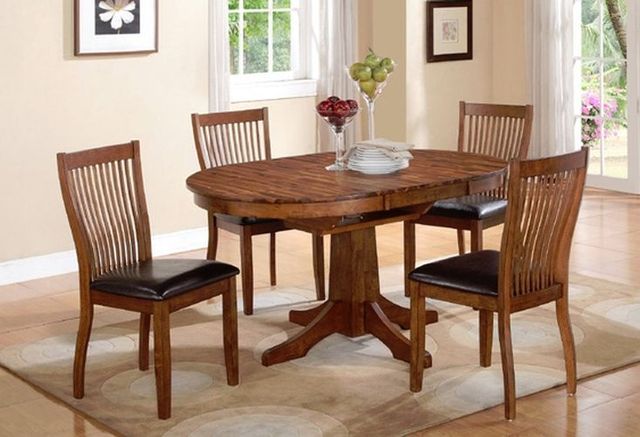 Winners Only® Broadway Brown Round Dining Table-1