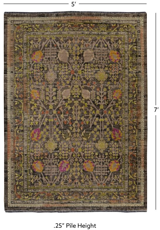 Linon Laurel Malaya 5'x7' Area Rug-1